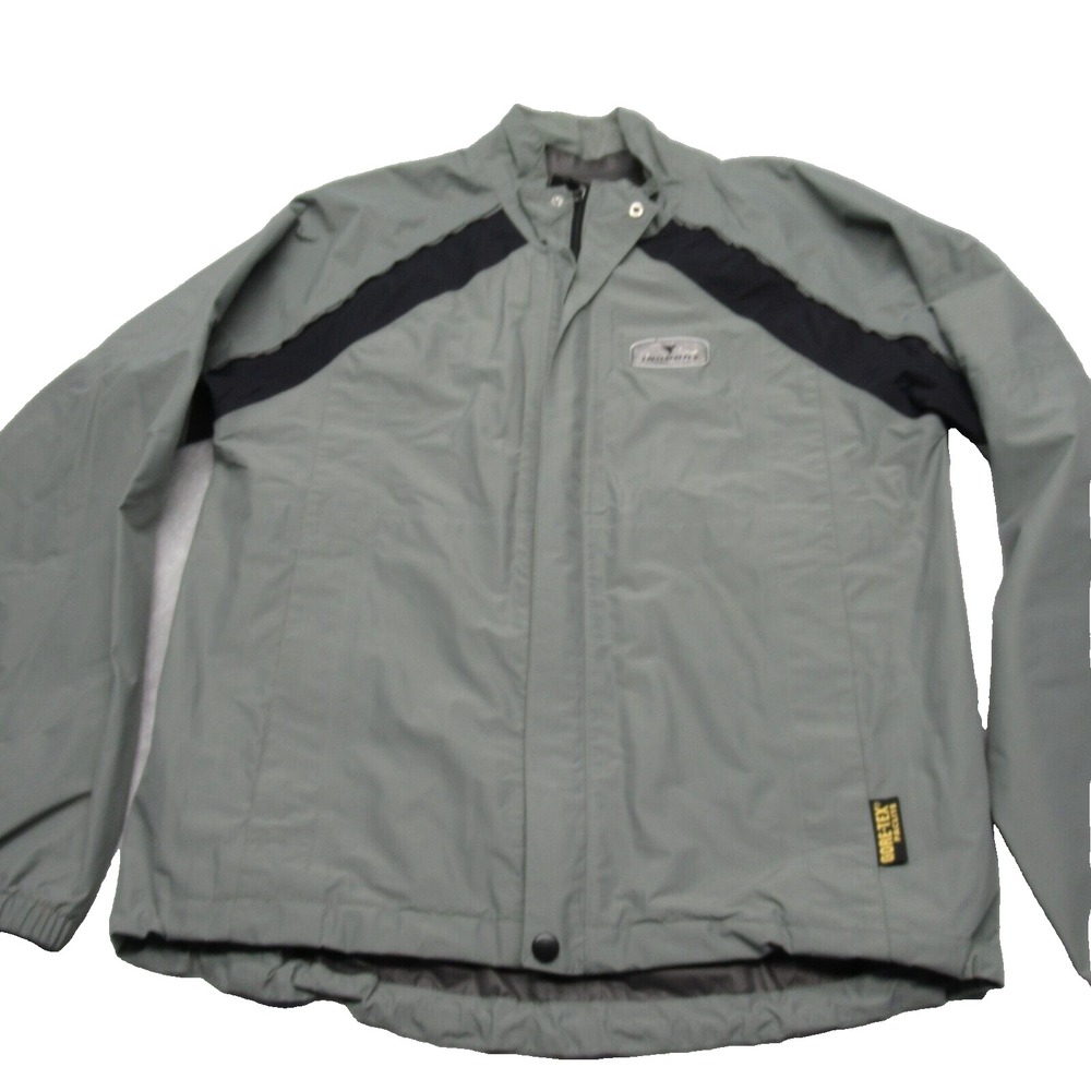 Insport Jacket Mens Small Green Goretex Waterproof Full Zip Packable Wind Rian